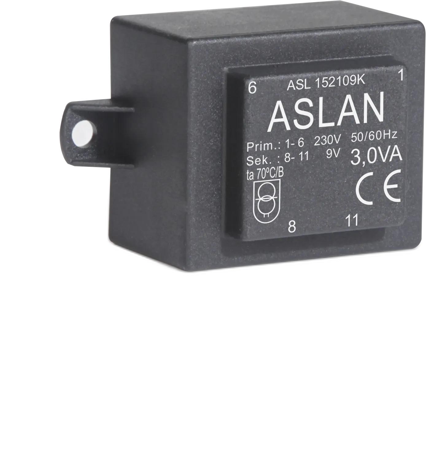 Photograph of an Aslan 3VA-EI42-8.5-K EI42 transformer