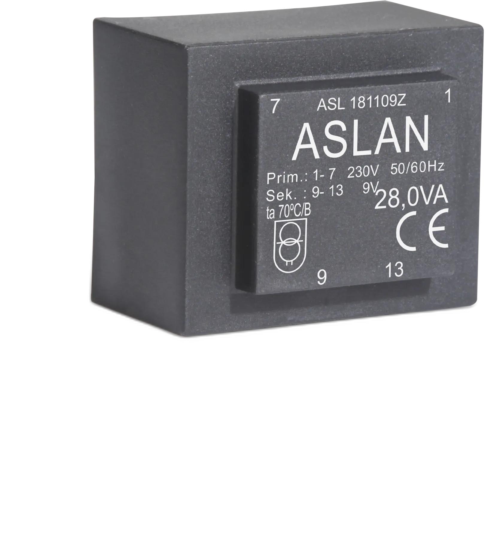 Photograph of an Aslan 32VA-EI60-30.5 EI60 transformer