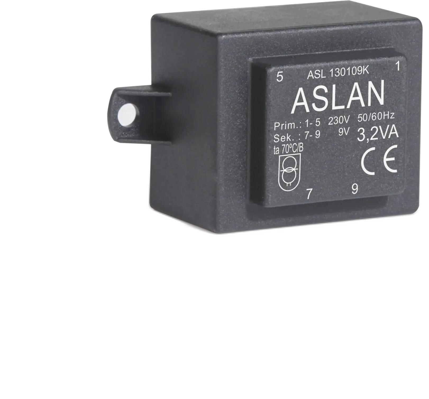 Photograph of an Aslan 3.2VA-EI38-13.6-K EI38 transformer
