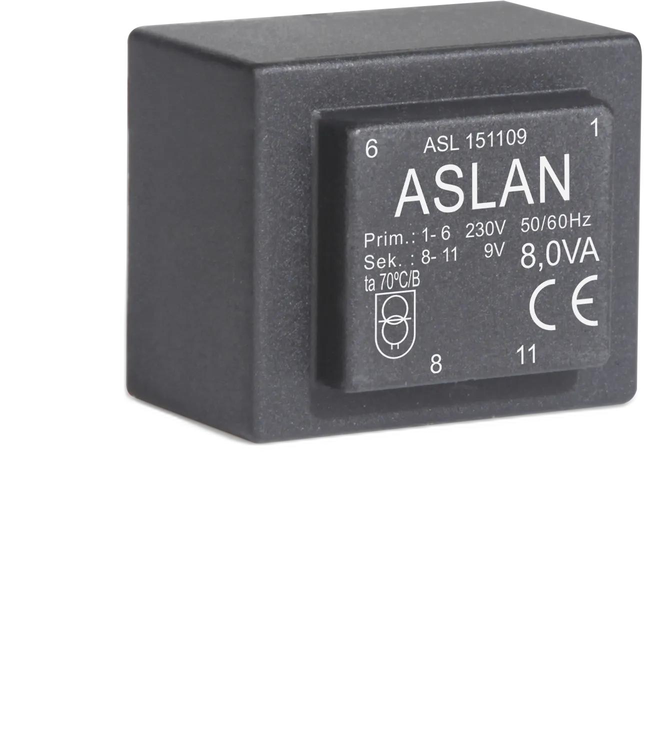 Photograph of an Aslan 8VA-EI42-20.5 EI42 transformer