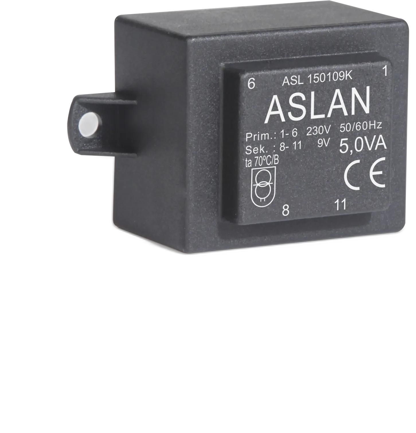 Photograph of an Aslan 5VA-EI42-14.8-K EI42 transformer