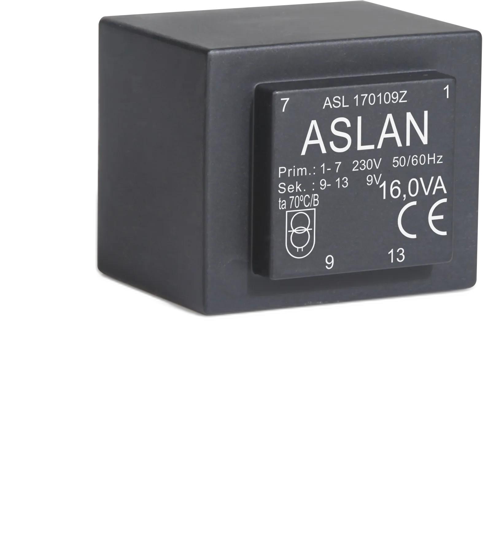 Photograph of an Aslan 16VA-EI54-18.8 EI54 transformer