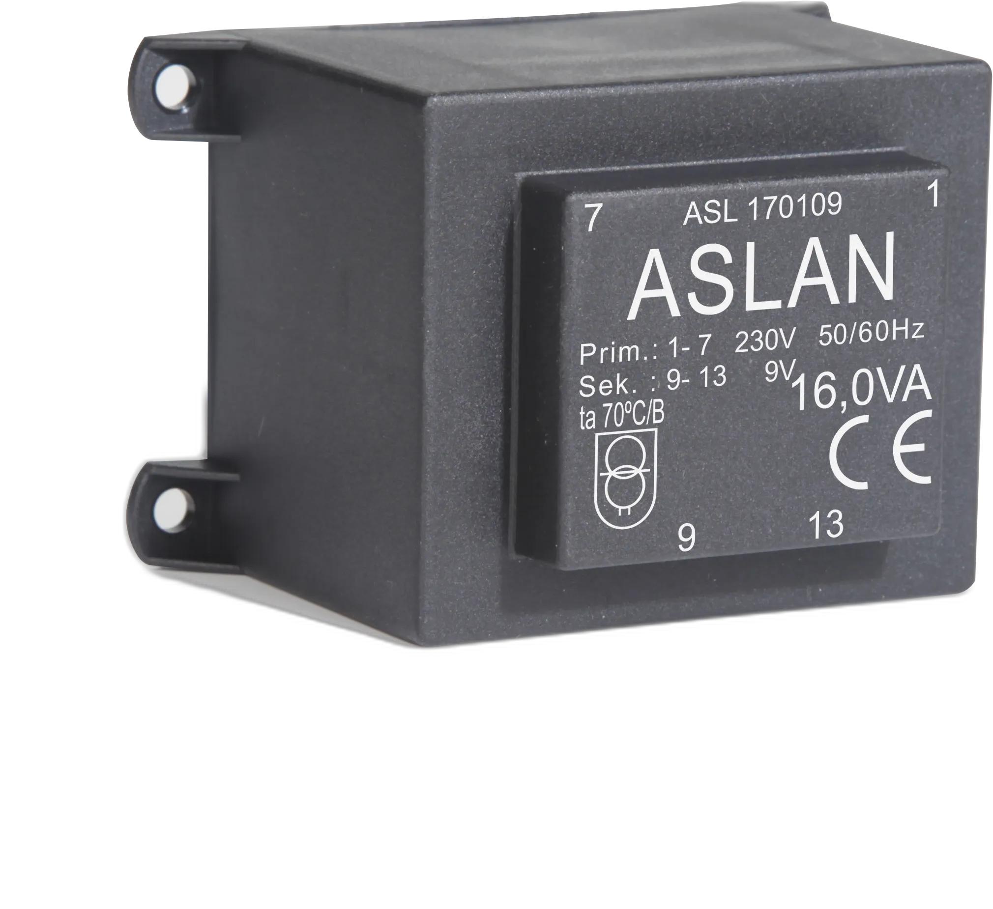 Photograph of an Aslan 16VA-EI54-18.8-KK EI54 transformer