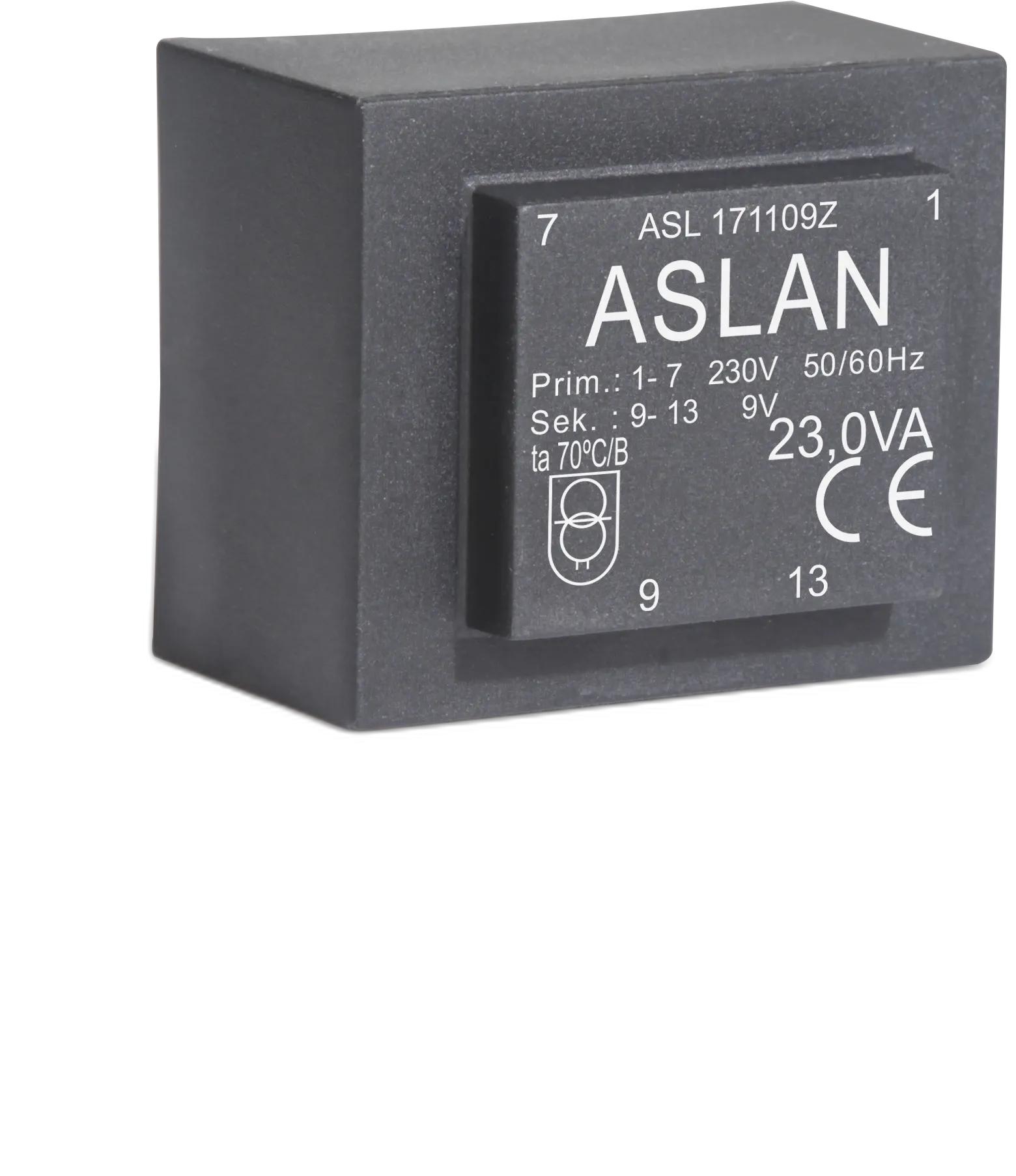 Photograph of an Aslan 23VA-EI54-23 EI54 transformer
