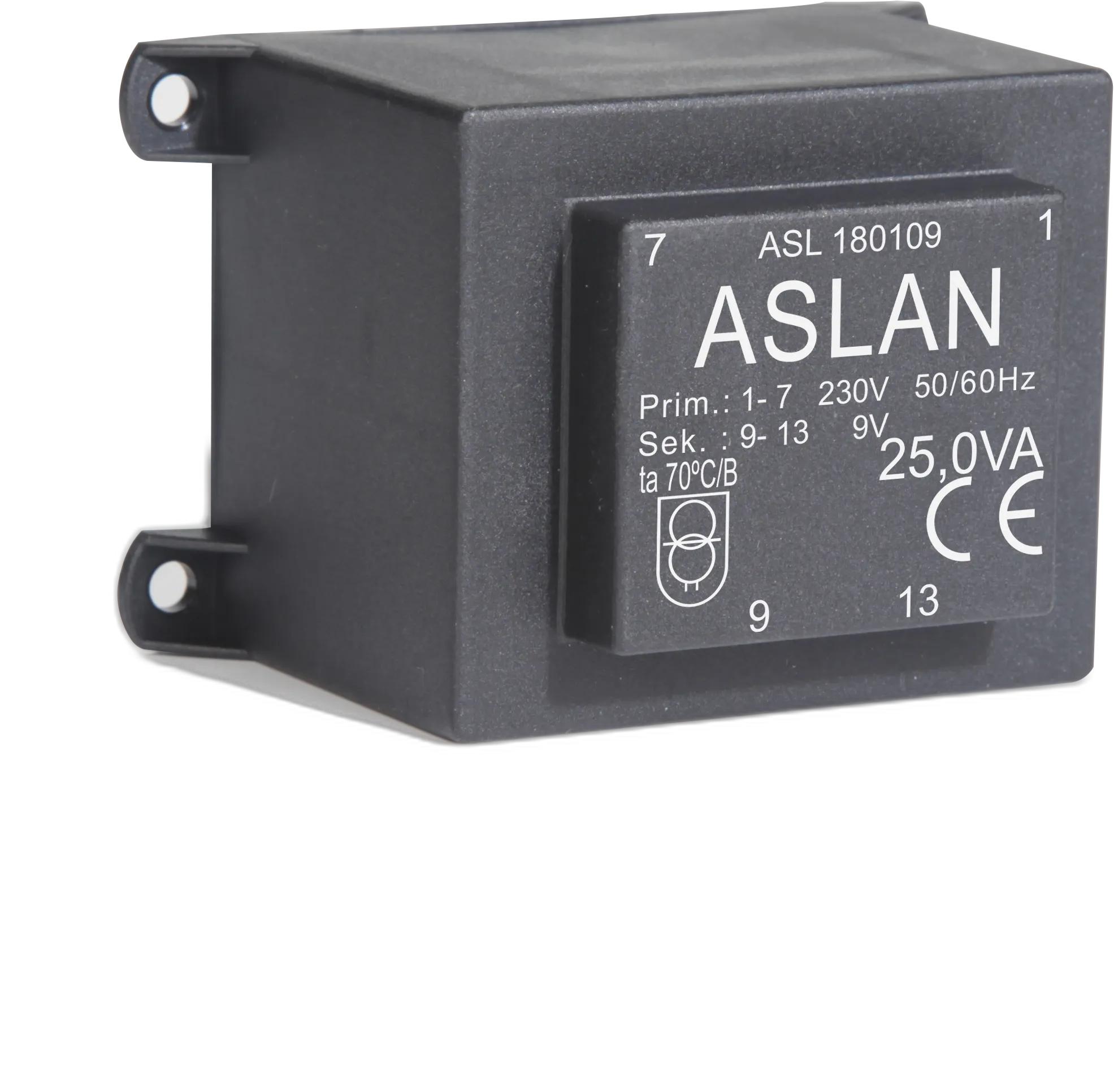 Photograph of an Aslan 25VA-EI60-21-KK EI60 transformer
