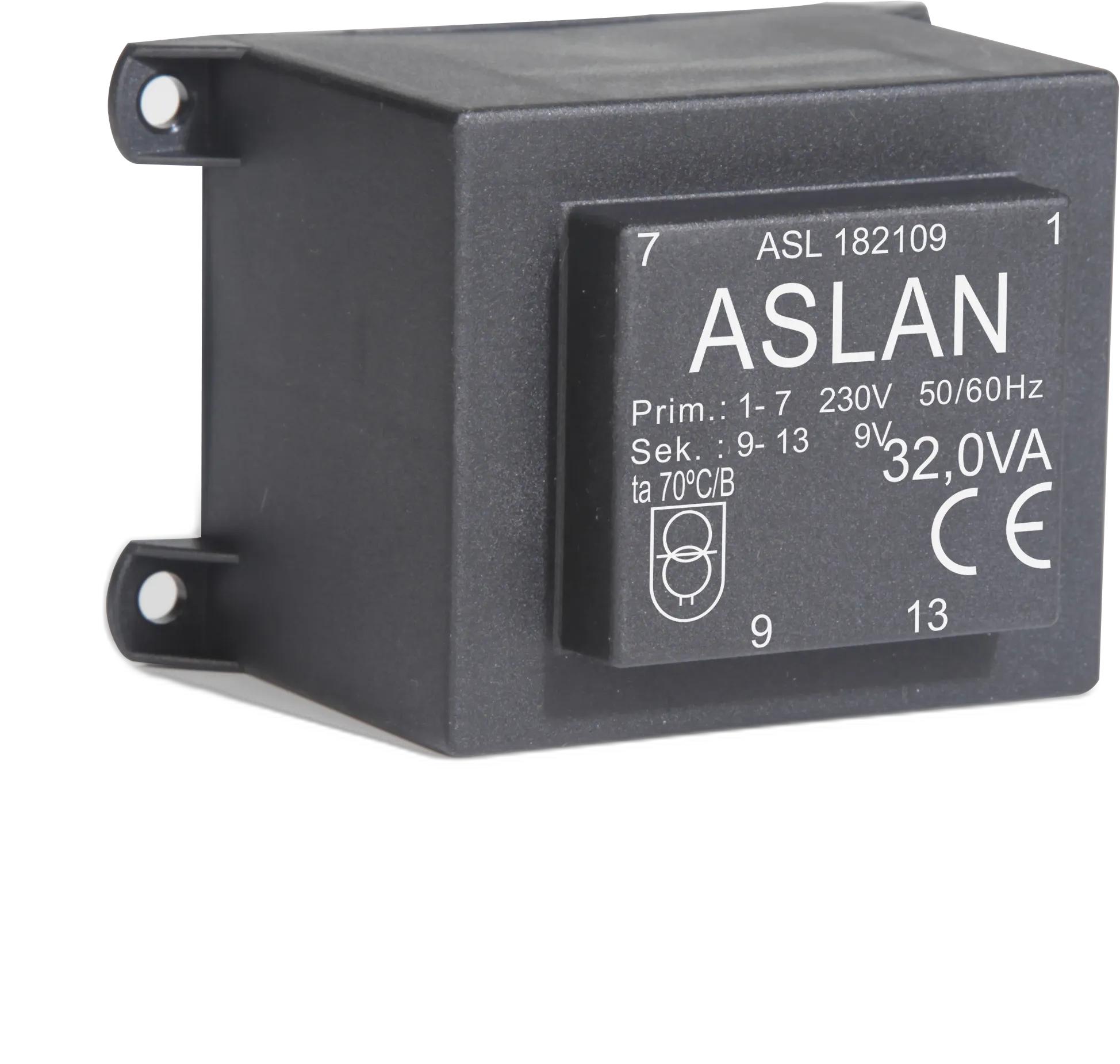 Photograph of an Aslan 32VA-EI60-30.5-KK EI60 transformer