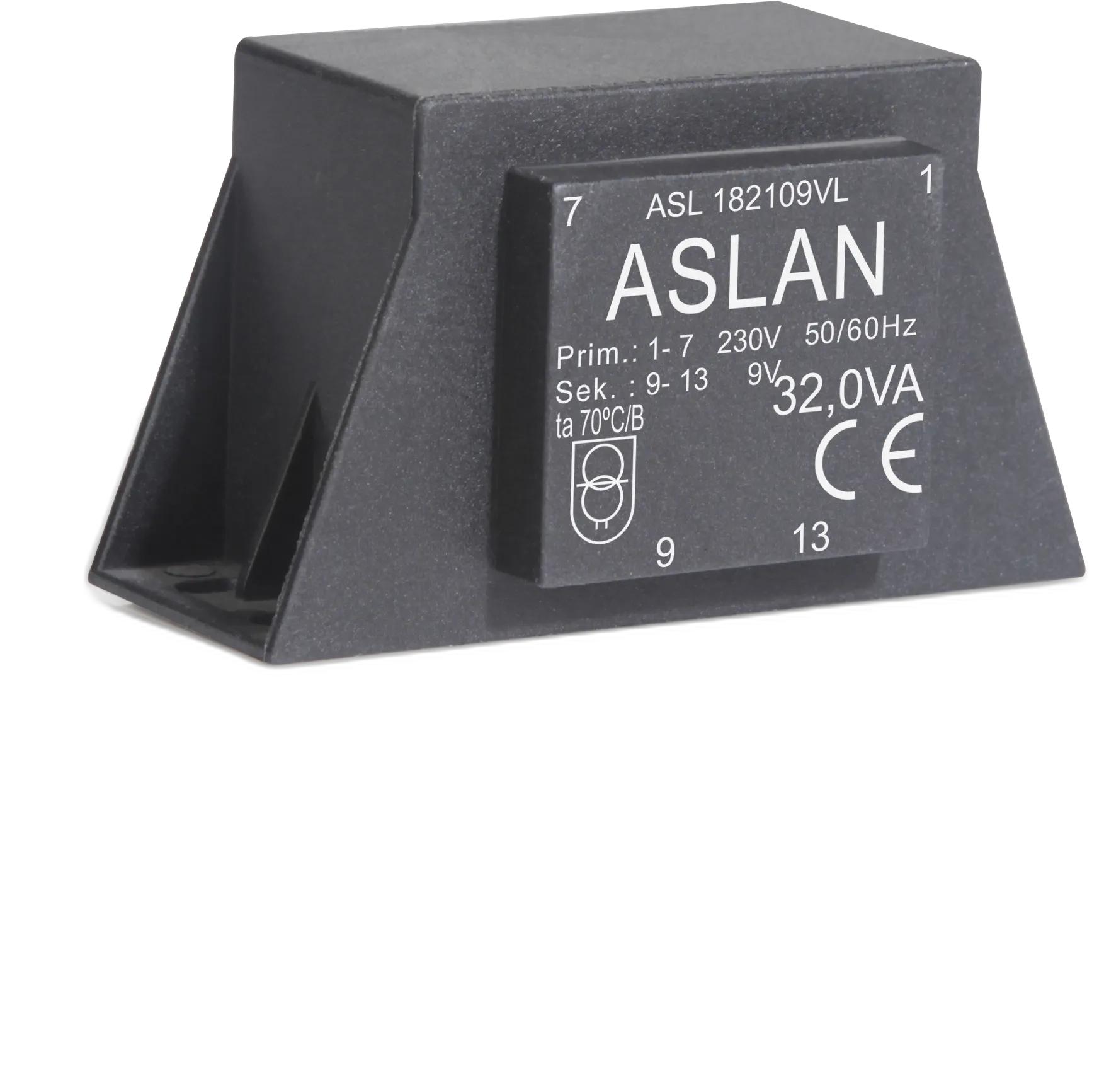 Photograph of an Aslan 32VA-EI60-30.5-VL EI60 transformer