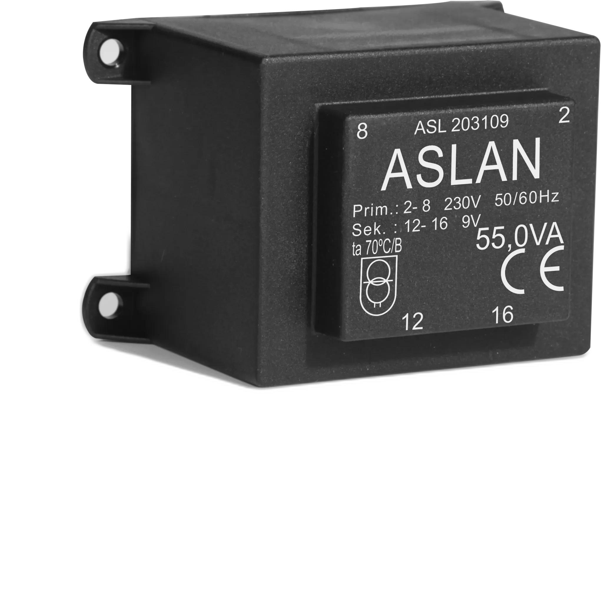 Photograph of an Aslan 55VA-EI78-27.5-KK EI78 transformer