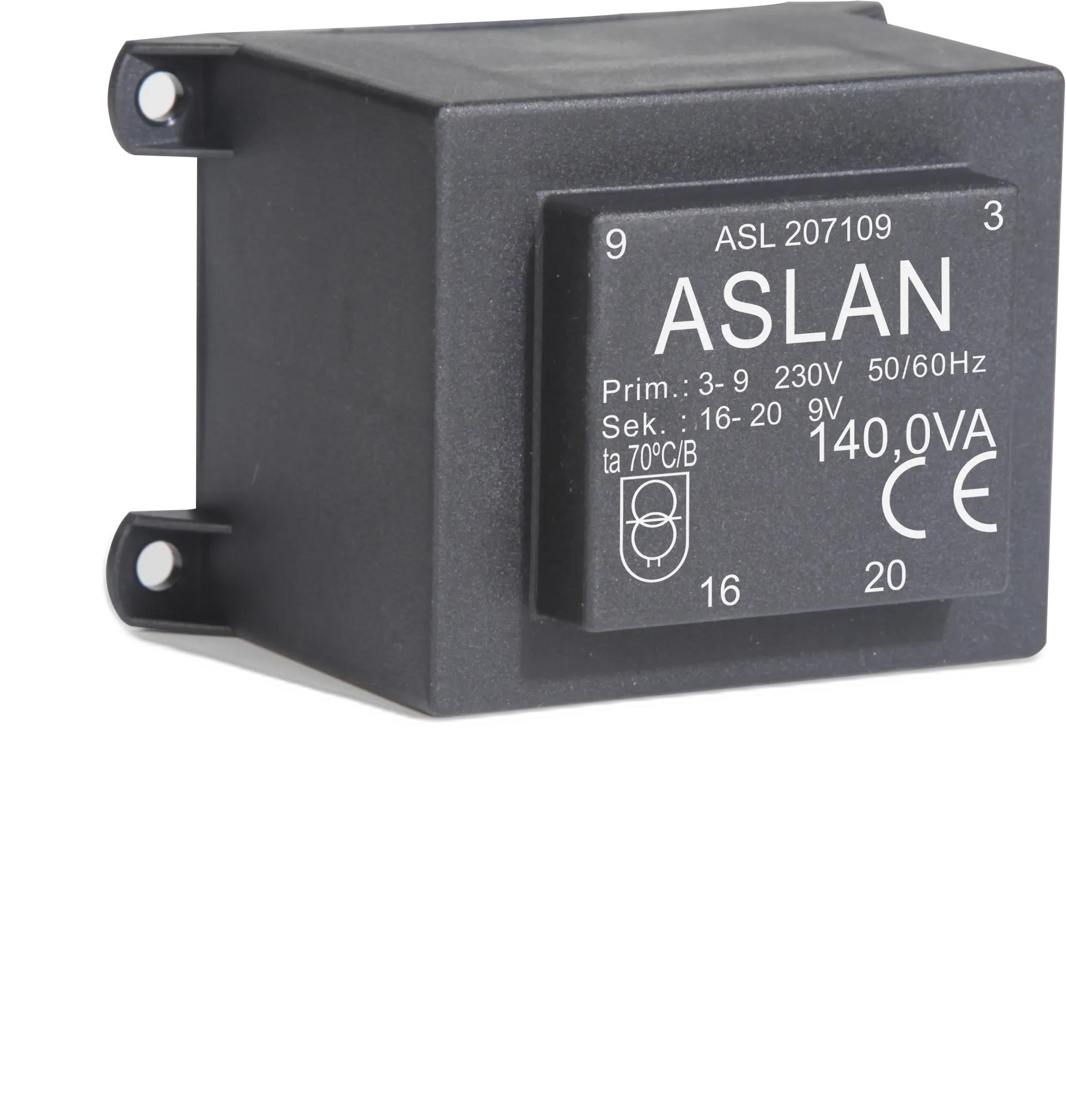 Photograph of an Aslan 140VA-EI96-35.7-KK EI96 transformer
